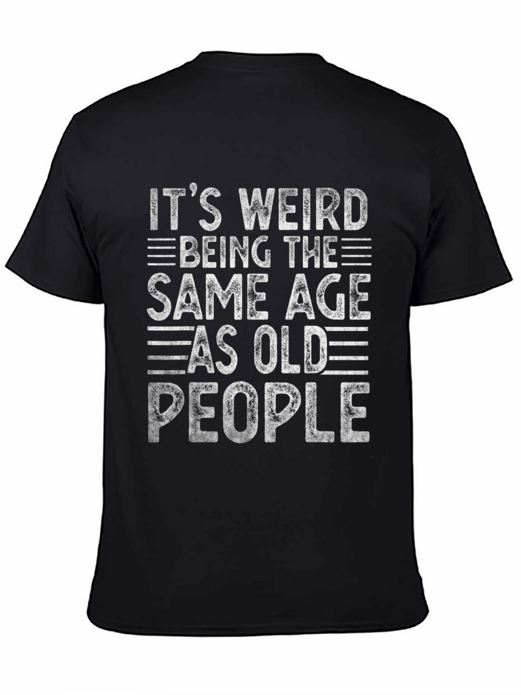 Funny Old People Black Graphic Tee