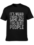 Funny Old People Black Graphic Tee