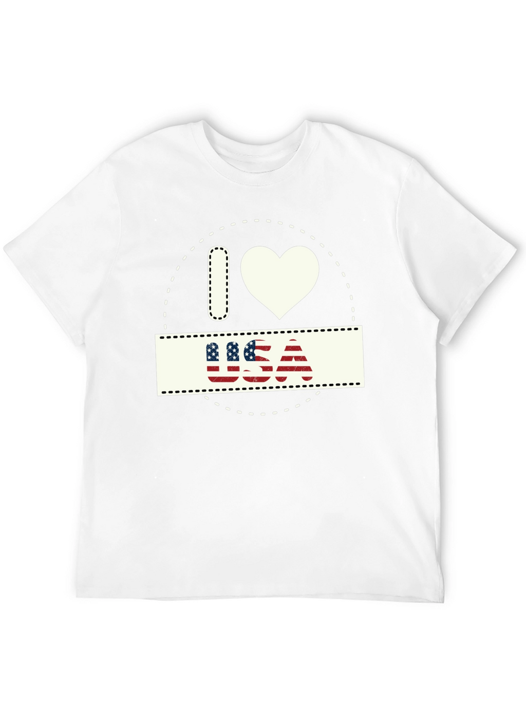 I Love USA Patriotic T-Shirt - Stylish American Pride