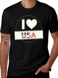 I Love USA Patriotic T-Shirt - Stylish American Pride