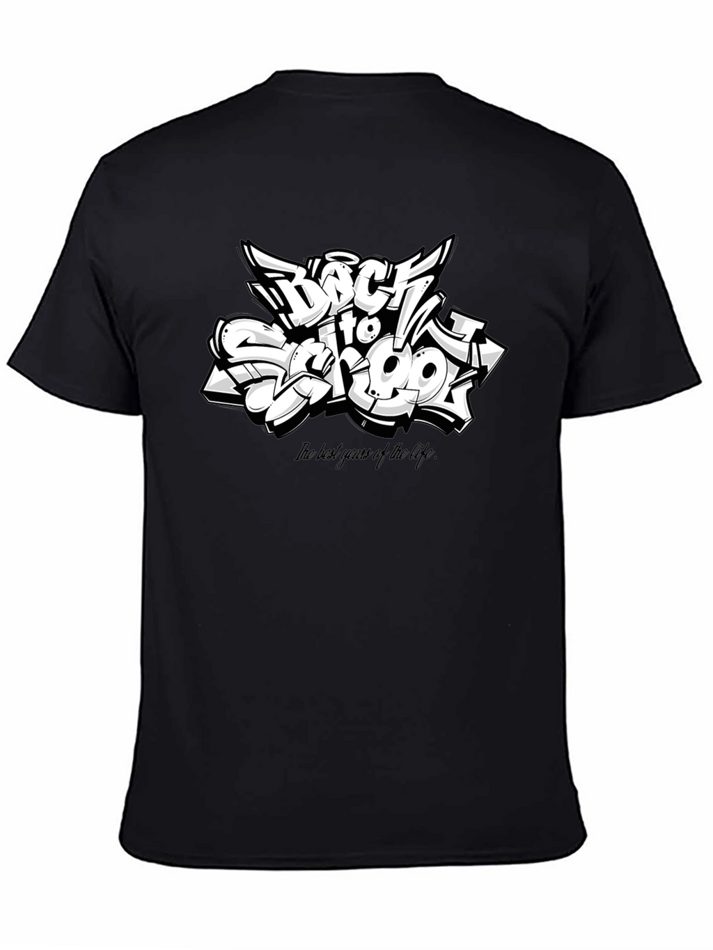 Back to School Graphic T-Shirt - Black