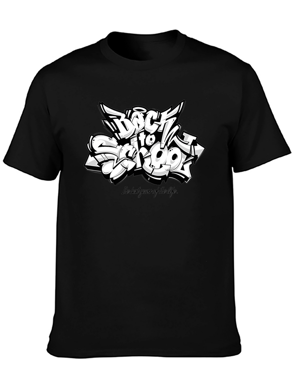 Back to School Graphic T-Shirt - Black