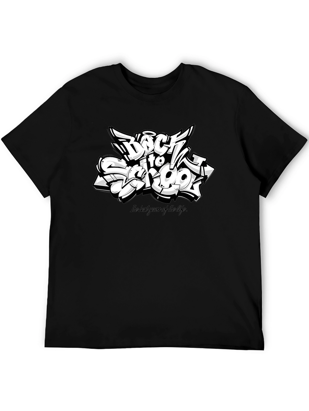 Back to School Graphic T-Shirt - Black