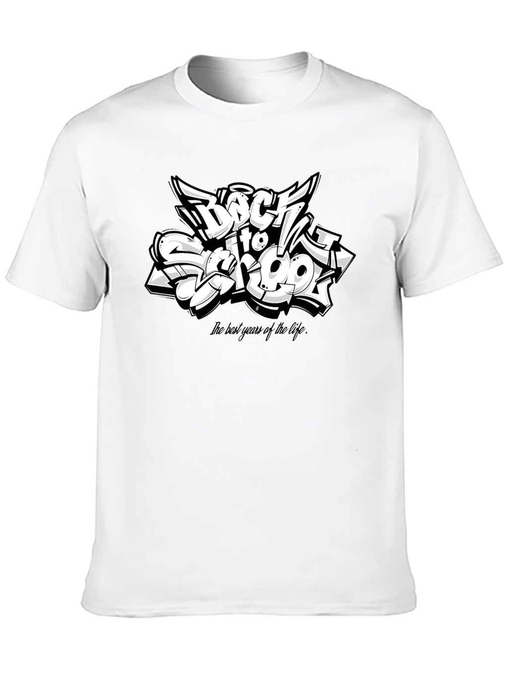 Back to School Graphic T-Shirt - Black