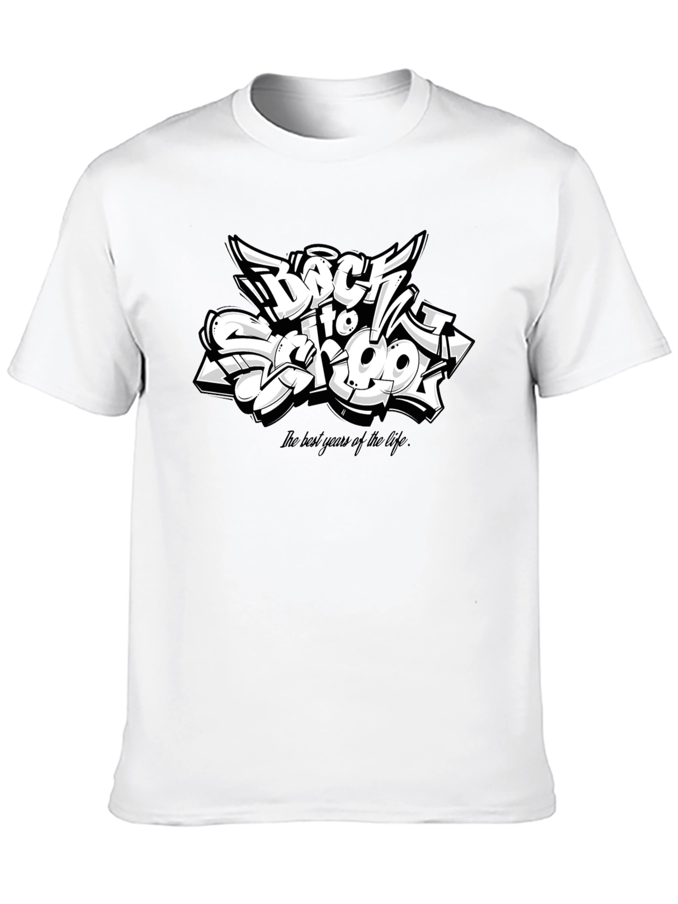 Back to School Graphic T-Shirt - Black