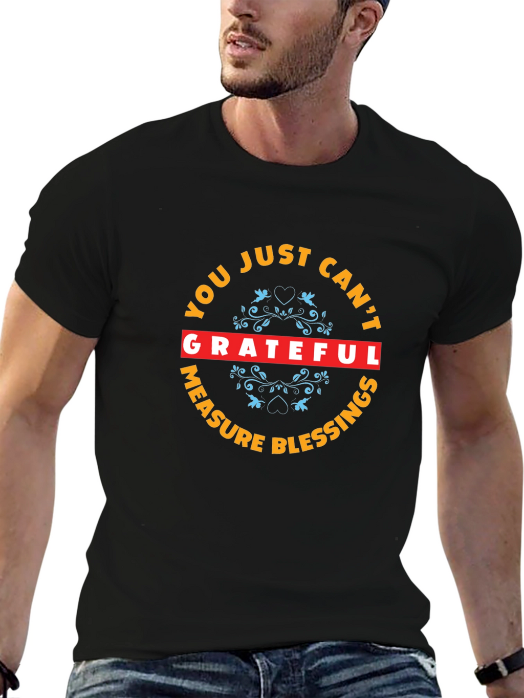 Grateful Blessings Graphic Tee - Stylish Black Shirt