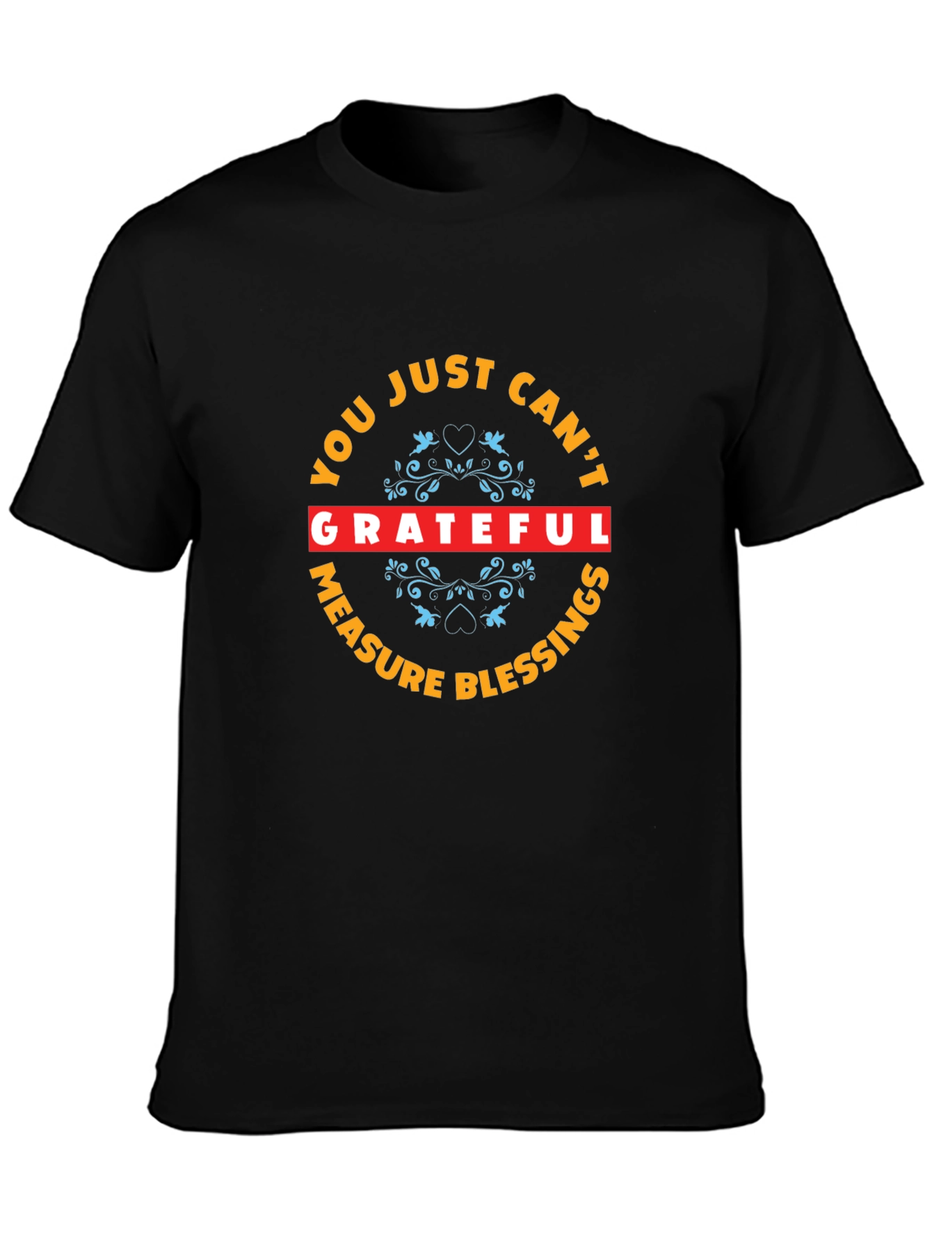 Grateful Blessings Graphic Tee - Stylish Black Shirt