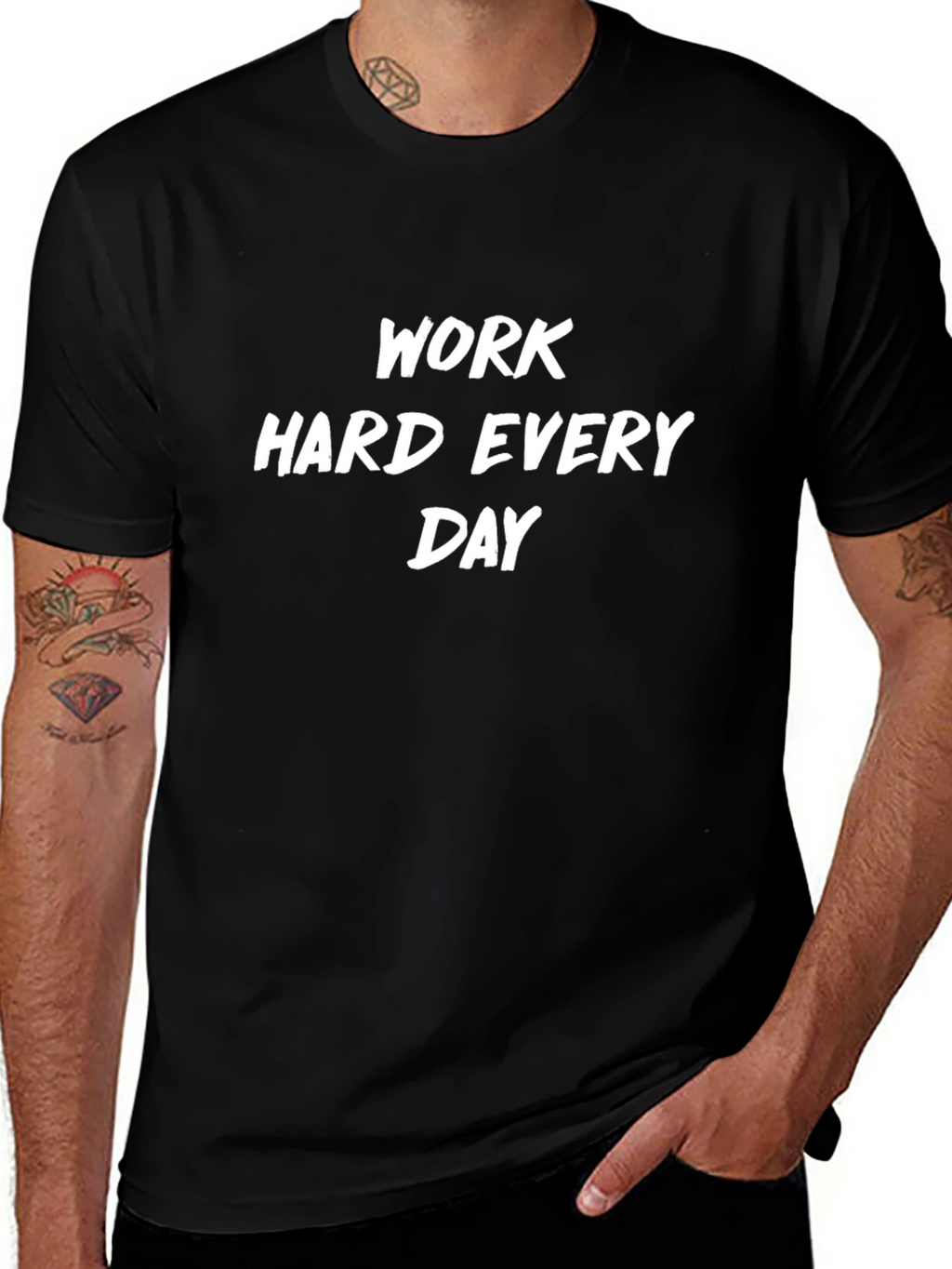 Work Hard Everyday Black T-Shirt