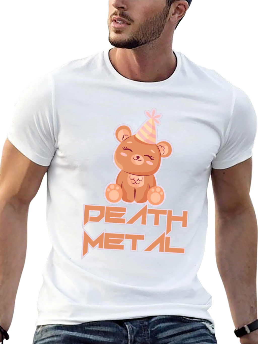 Death Metal Teddy Bear Black T-Shirt