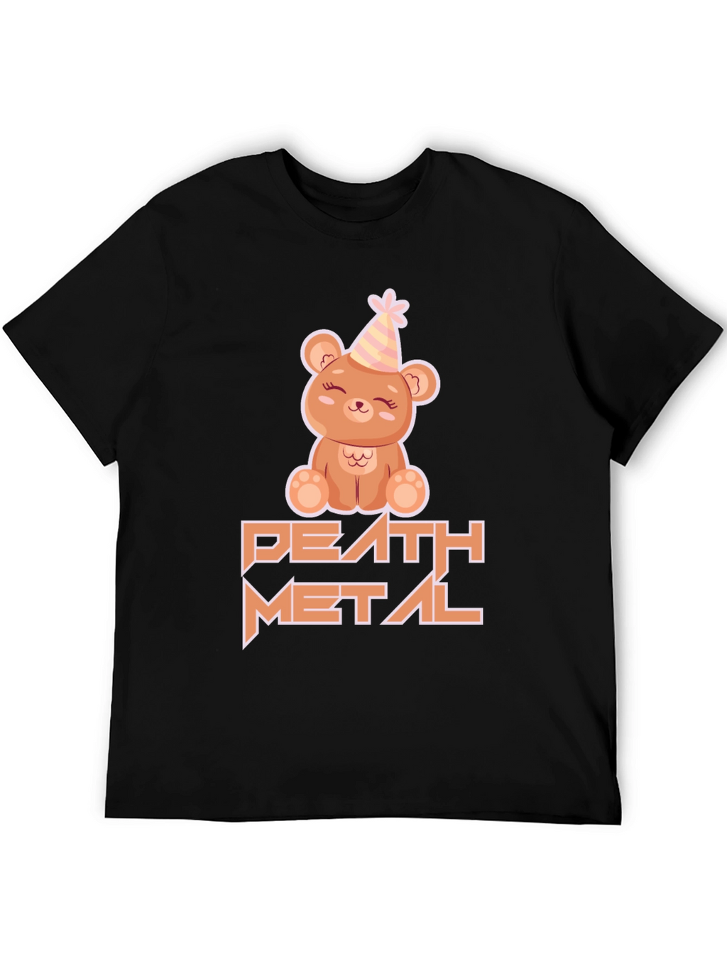 Death Metal Teddy Bear Black T-Shirt