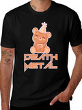 Death Metal Teddy Bear Black T-Shirt