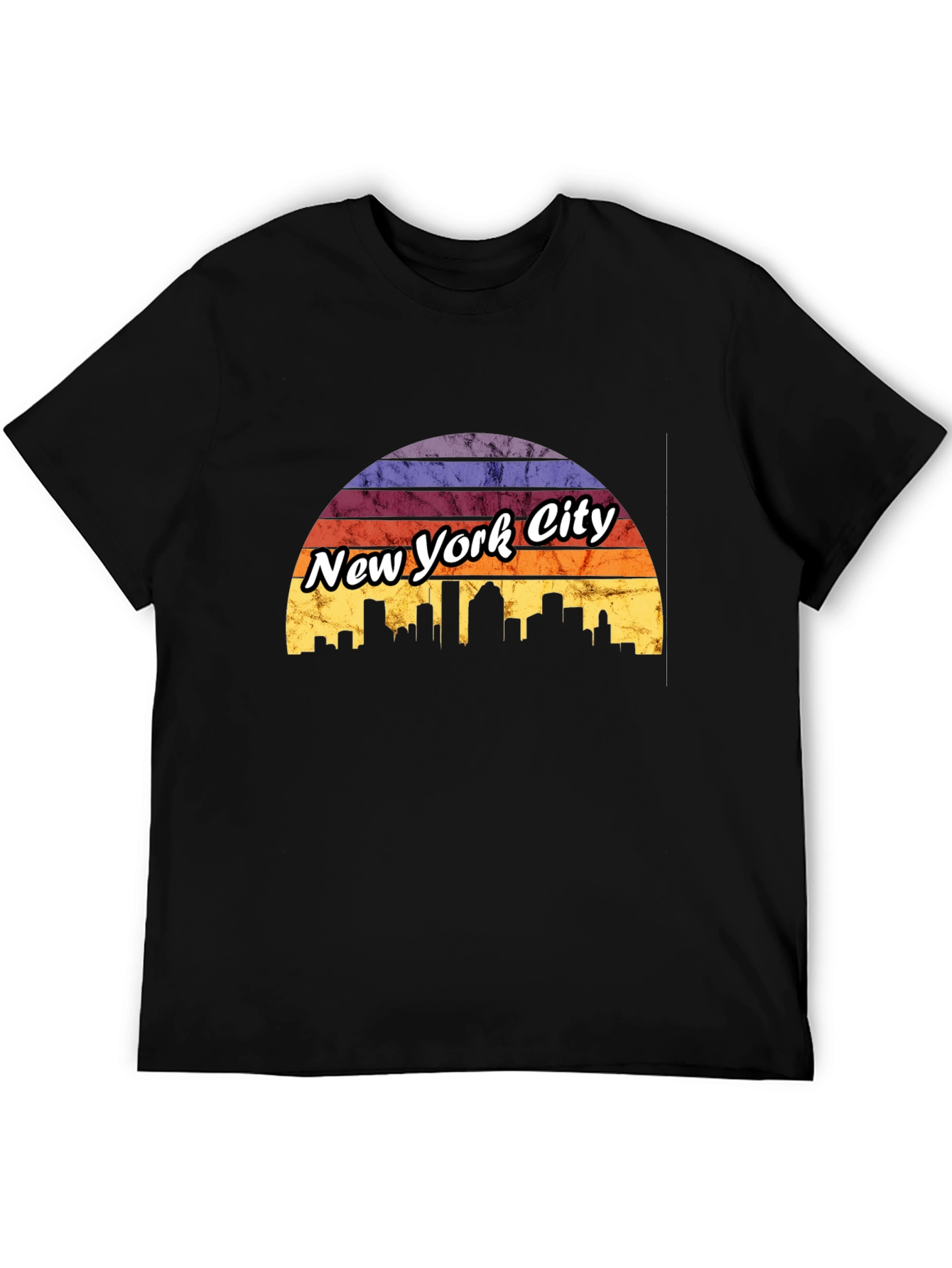 New York City Sunset T-Shirt Skyline Design