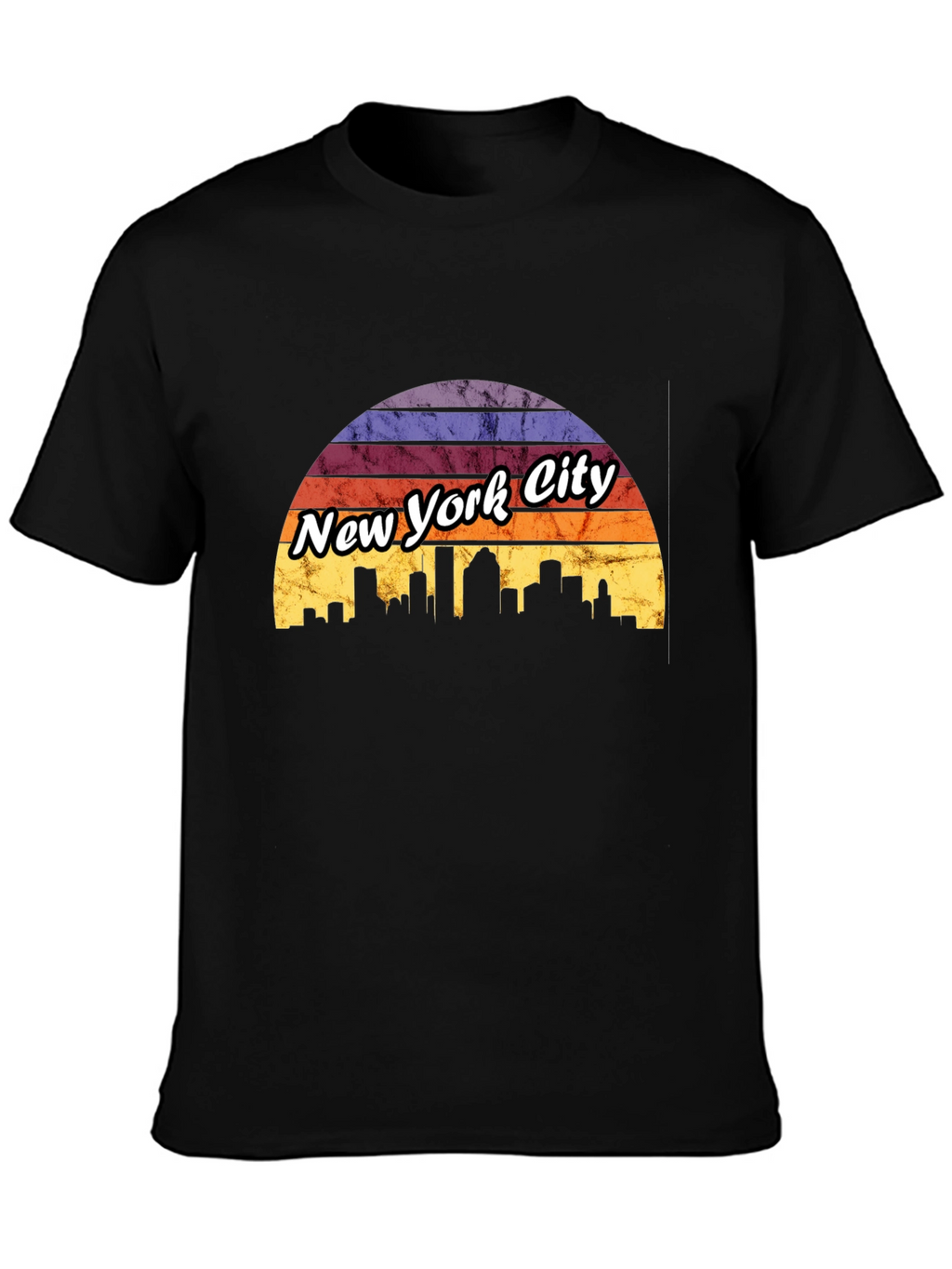 New York City Sunset T-Shirt Skyline Design