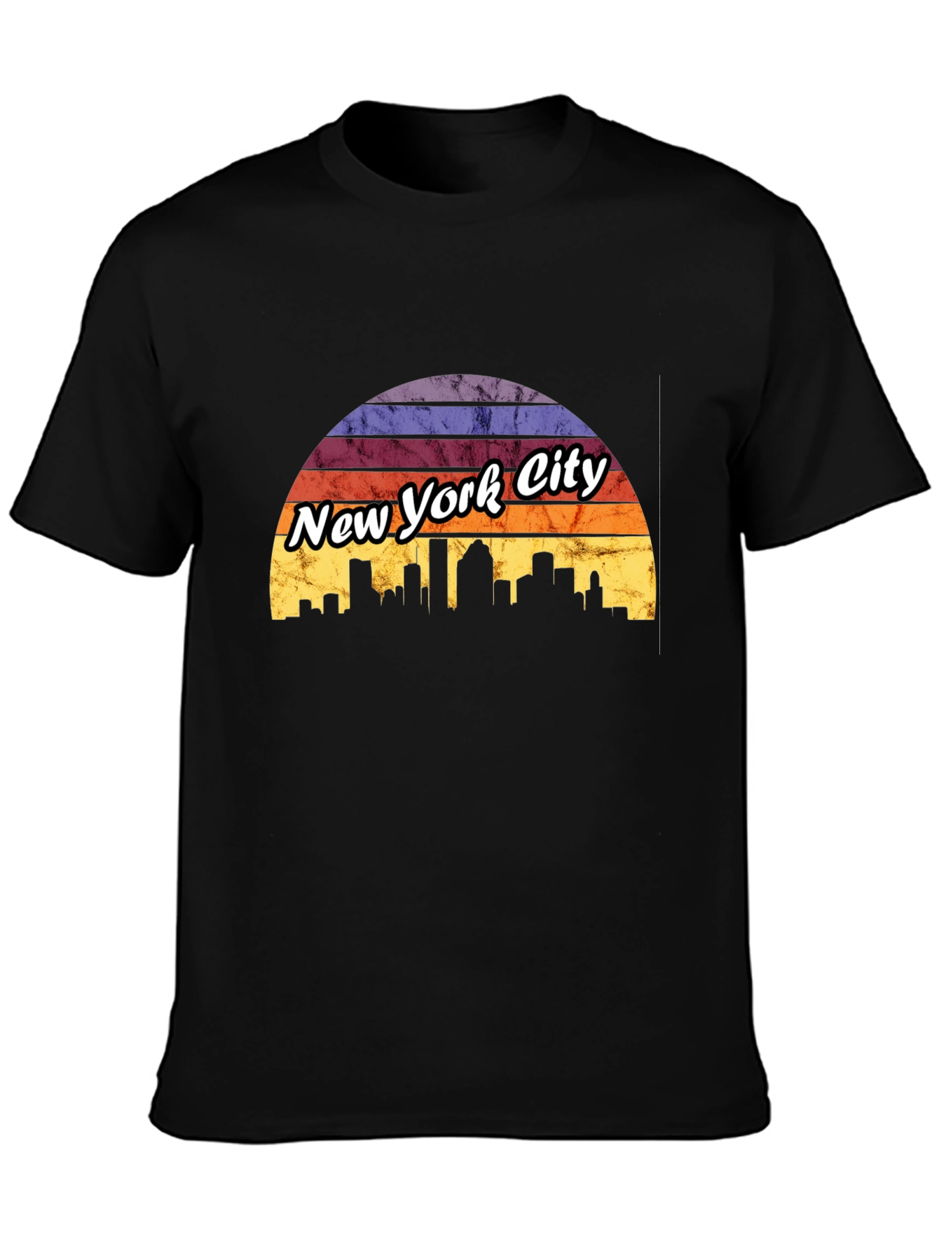 New York City Sunset T-Shirt Skyline Design