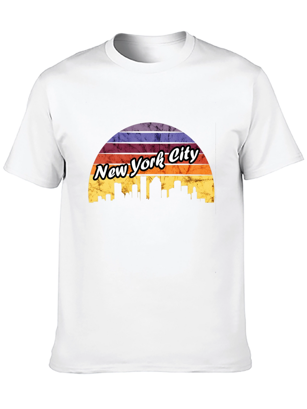 New York City Sunset T-Shirt Skyline Design