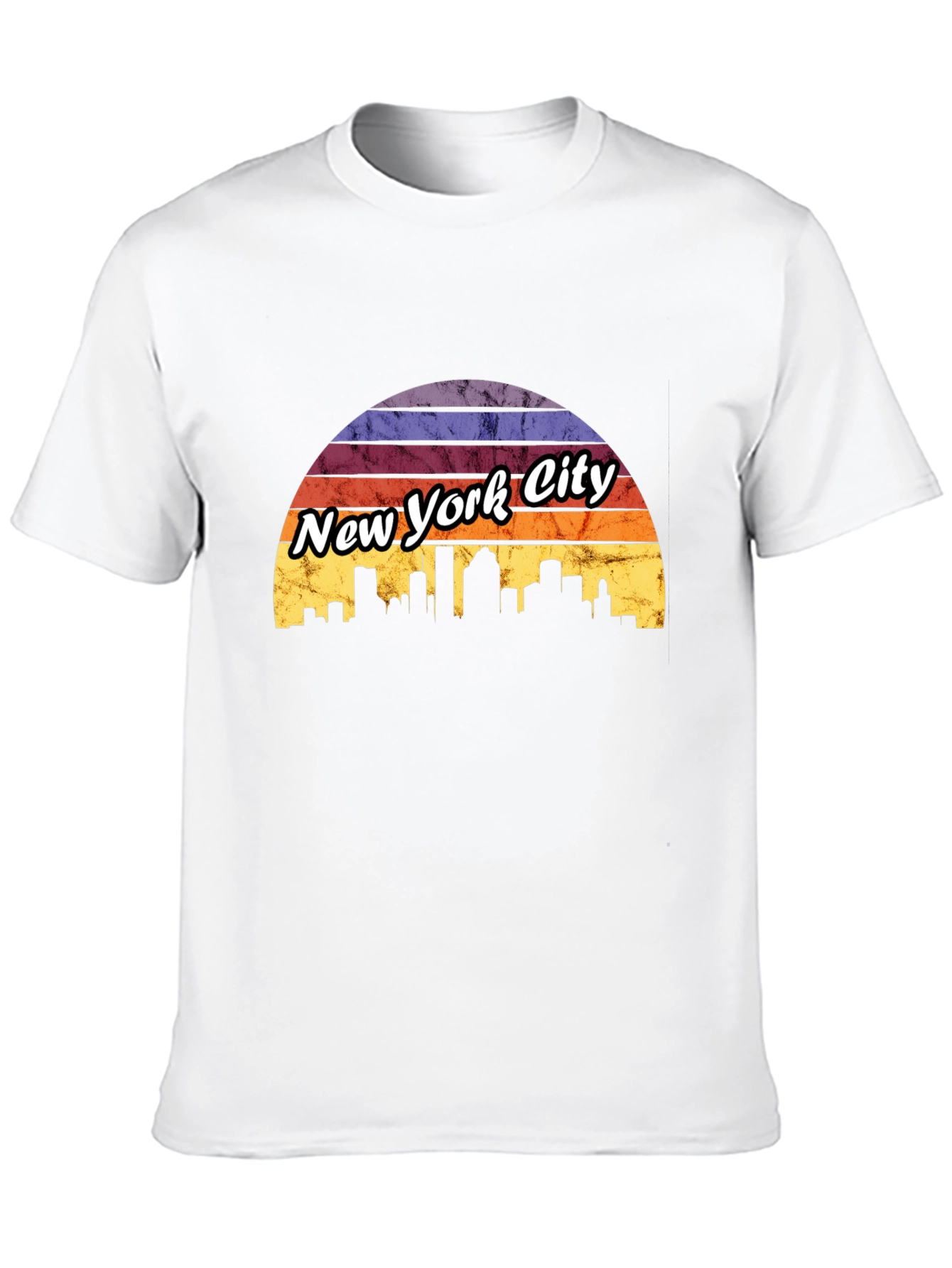 New York City Sunset T-Shirt Skyline Design