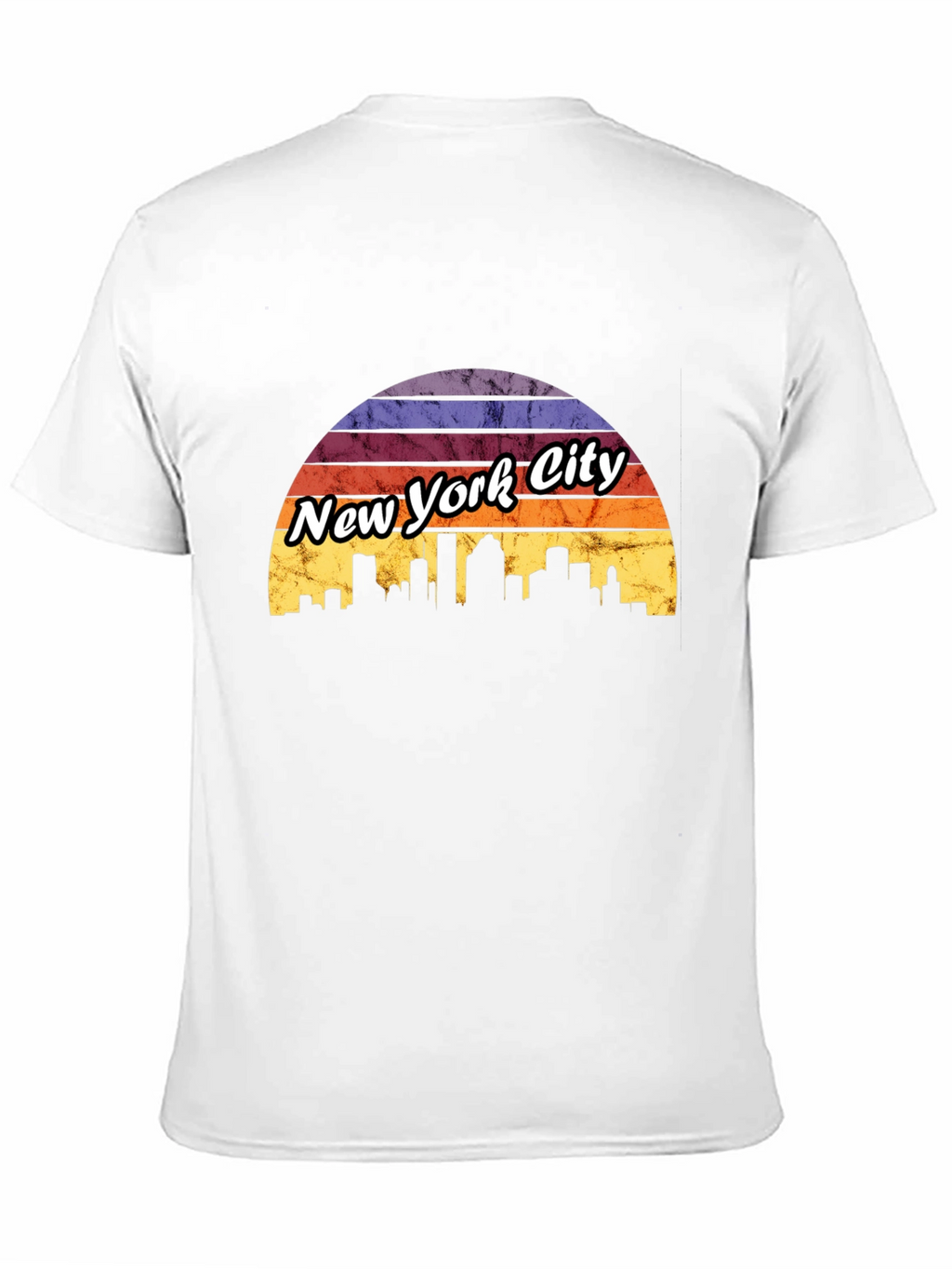 New York City Sunset T-Shirt Skyline Design
