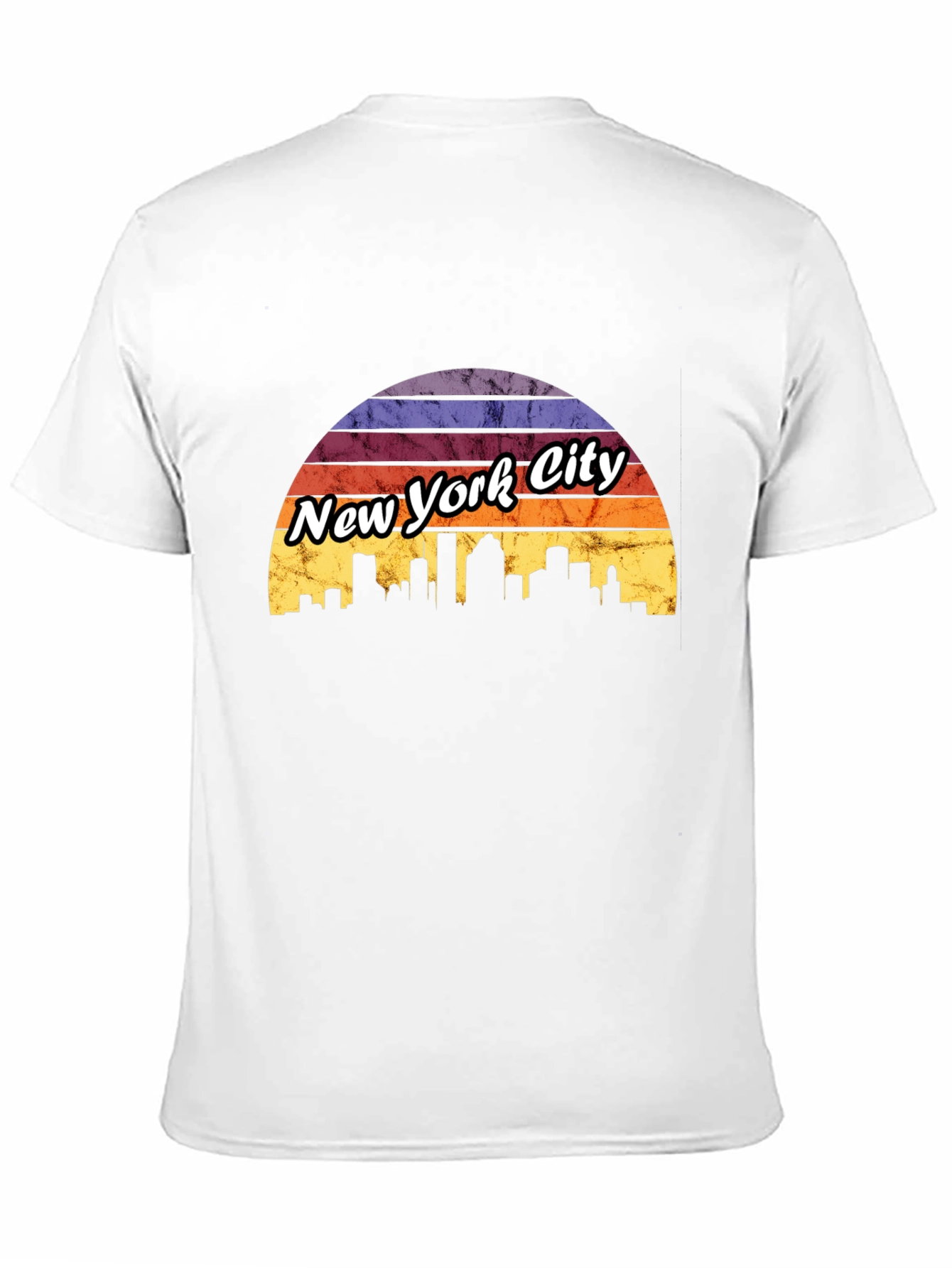 New York City Sunset T-Shirt Skyline Design
