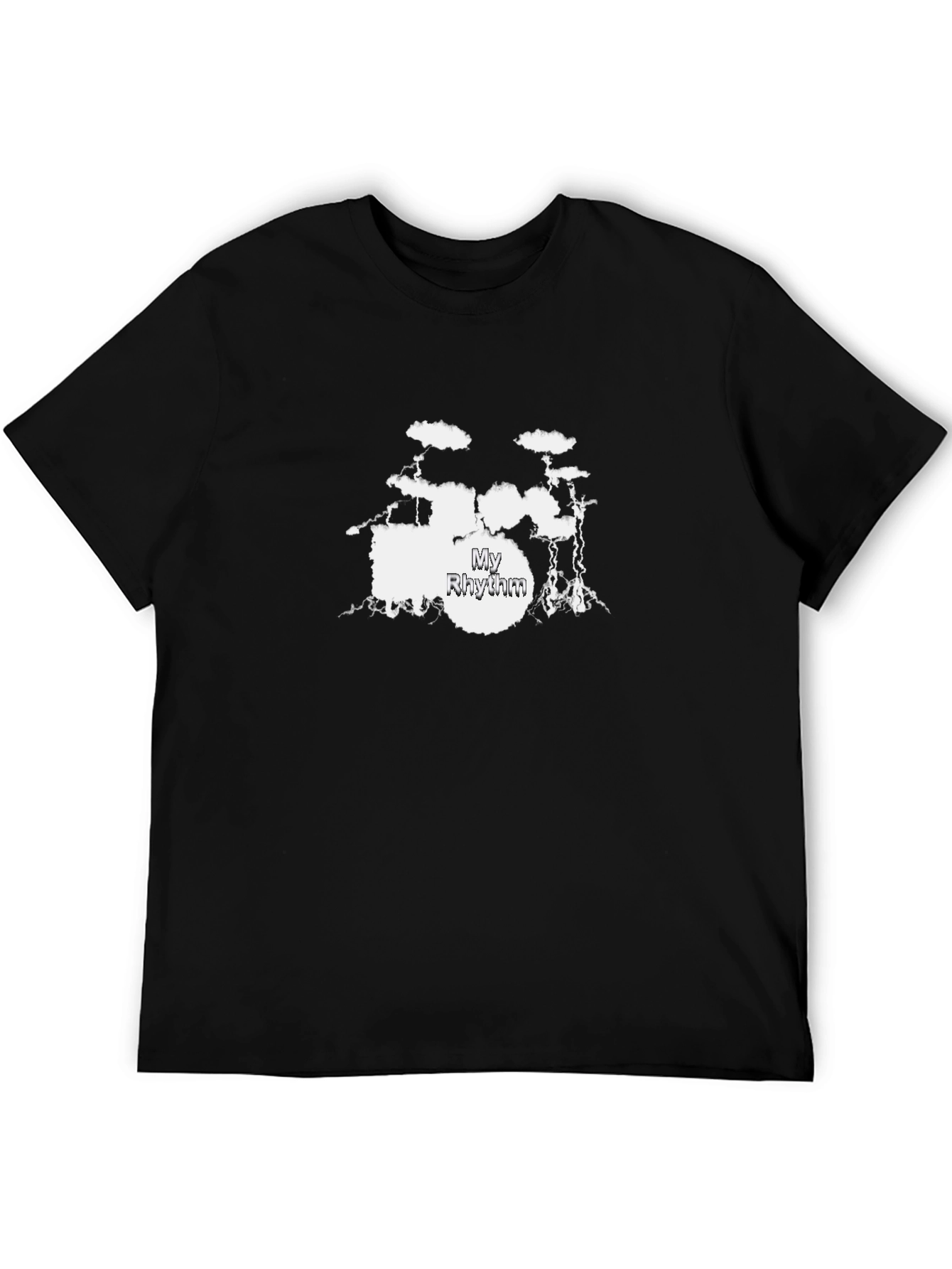 My Rhythm Drum Set Black T-Shirt