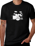 My Rhythm Drum Set Black T-Shirt