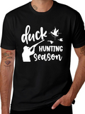 Duck Hunting Season Black Graphic T-Shirt