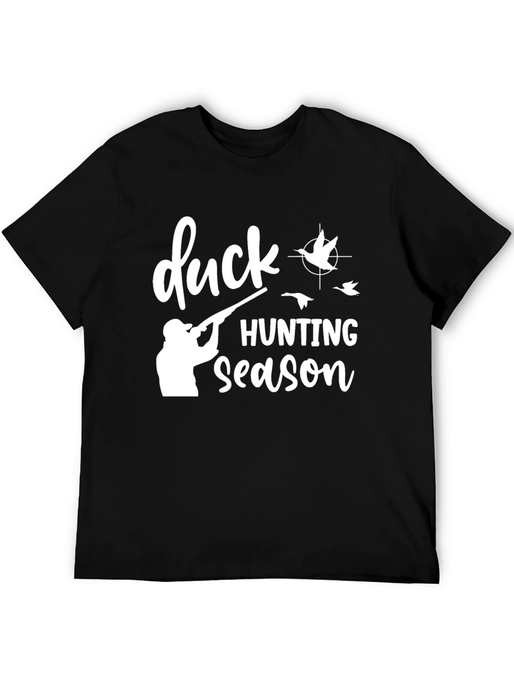 Duck Hunting Season Black Graphic T-Shirt