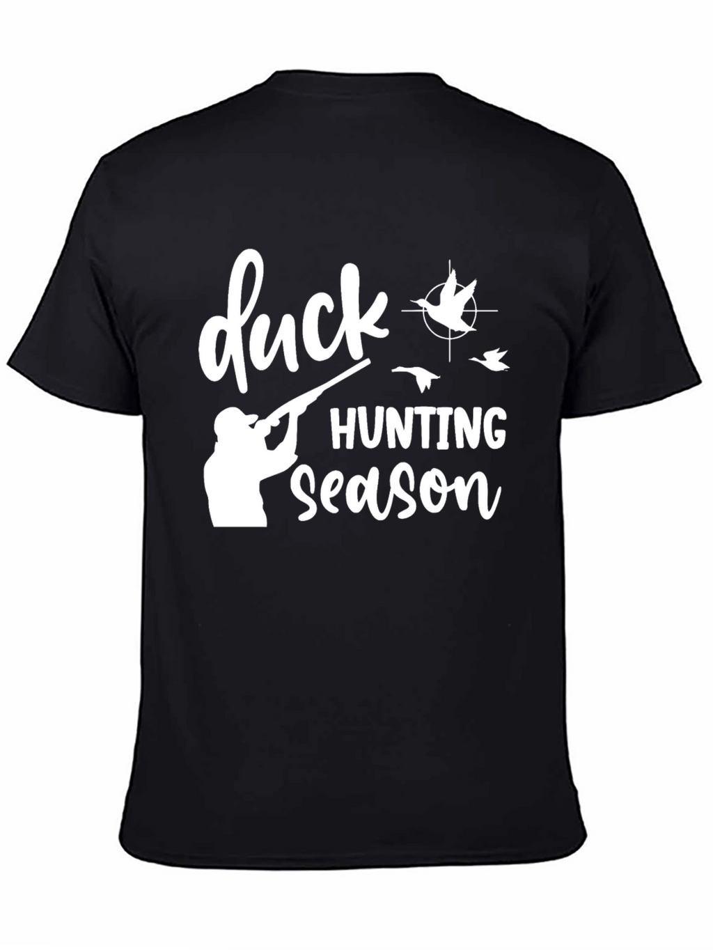 Duck Hunting Season Black Graphic T-Shirt