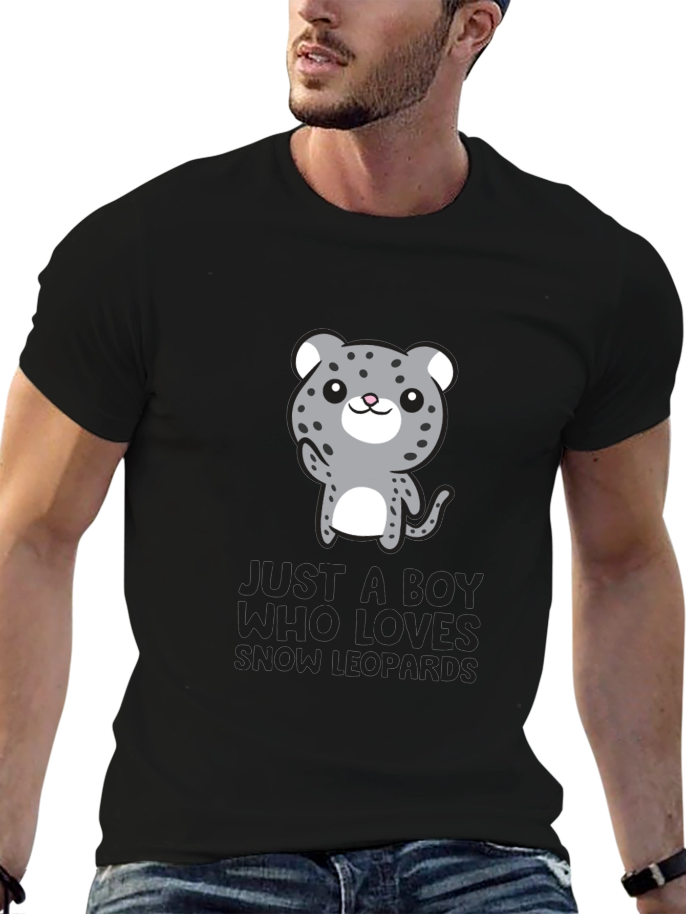 Snow Leopard Lover Tee - Cute Animal Graphic T-Shirt