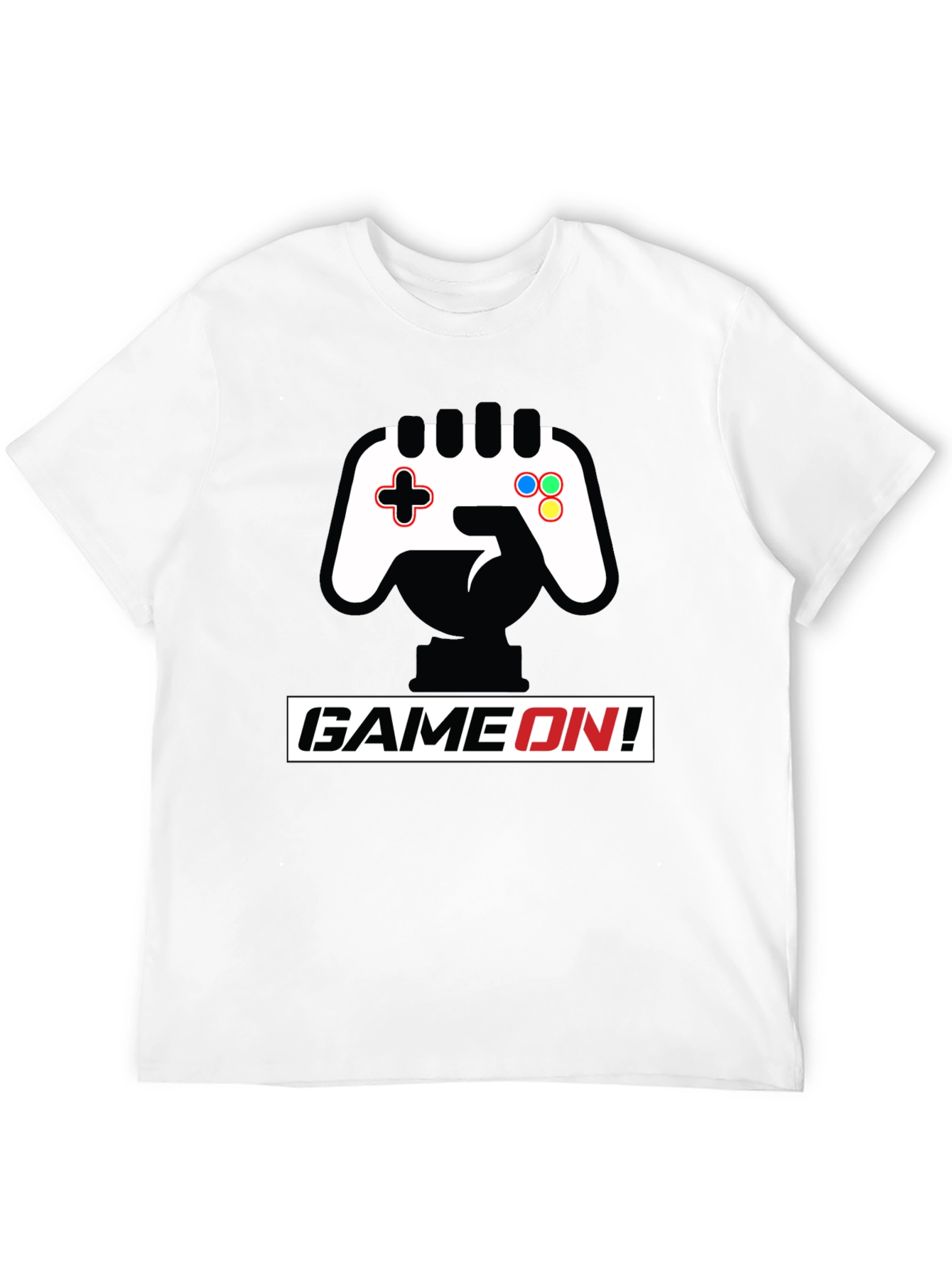 Game On Black T-Shirt - Controller Graphic
