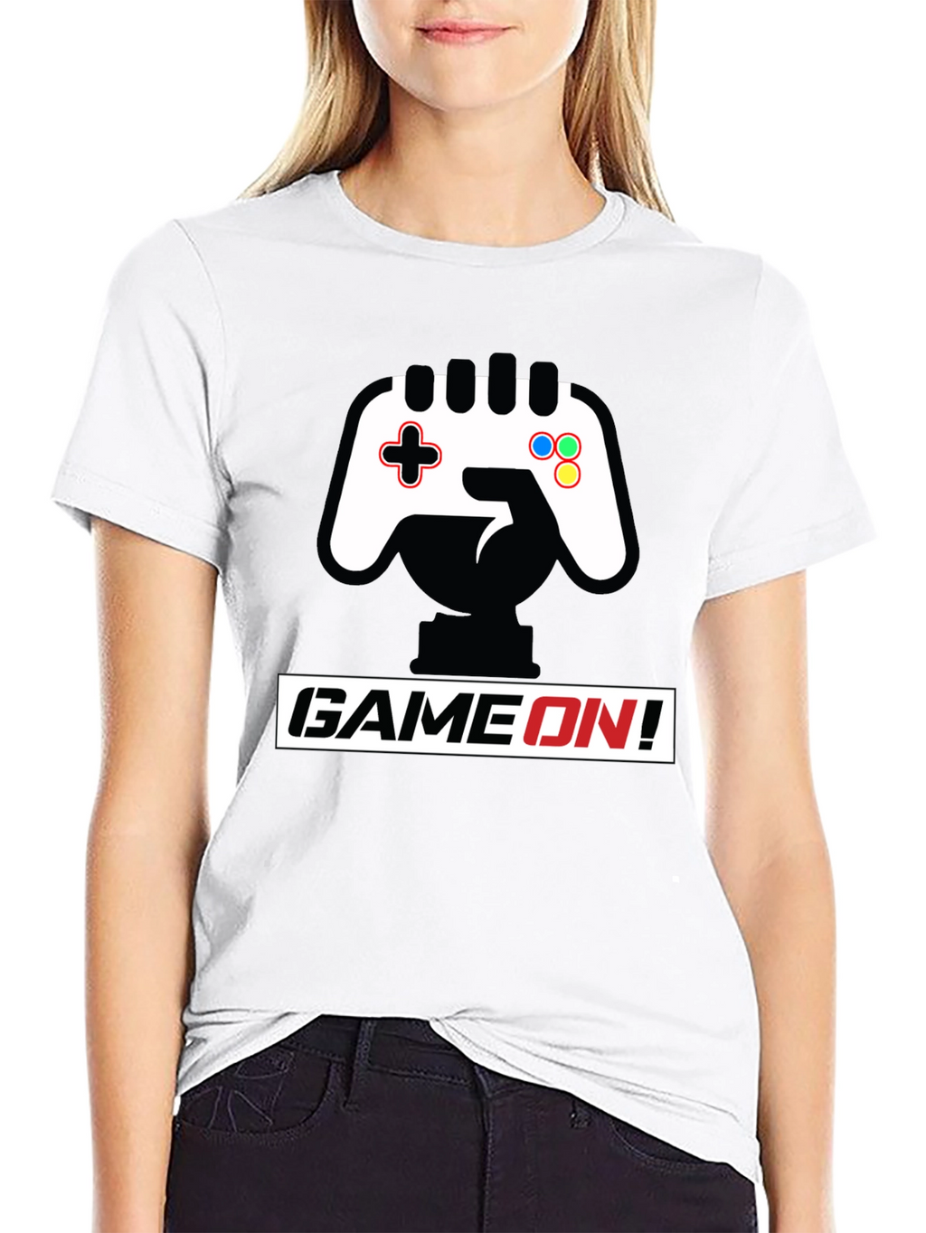Game On Black T-Shirt - Controller Graphic