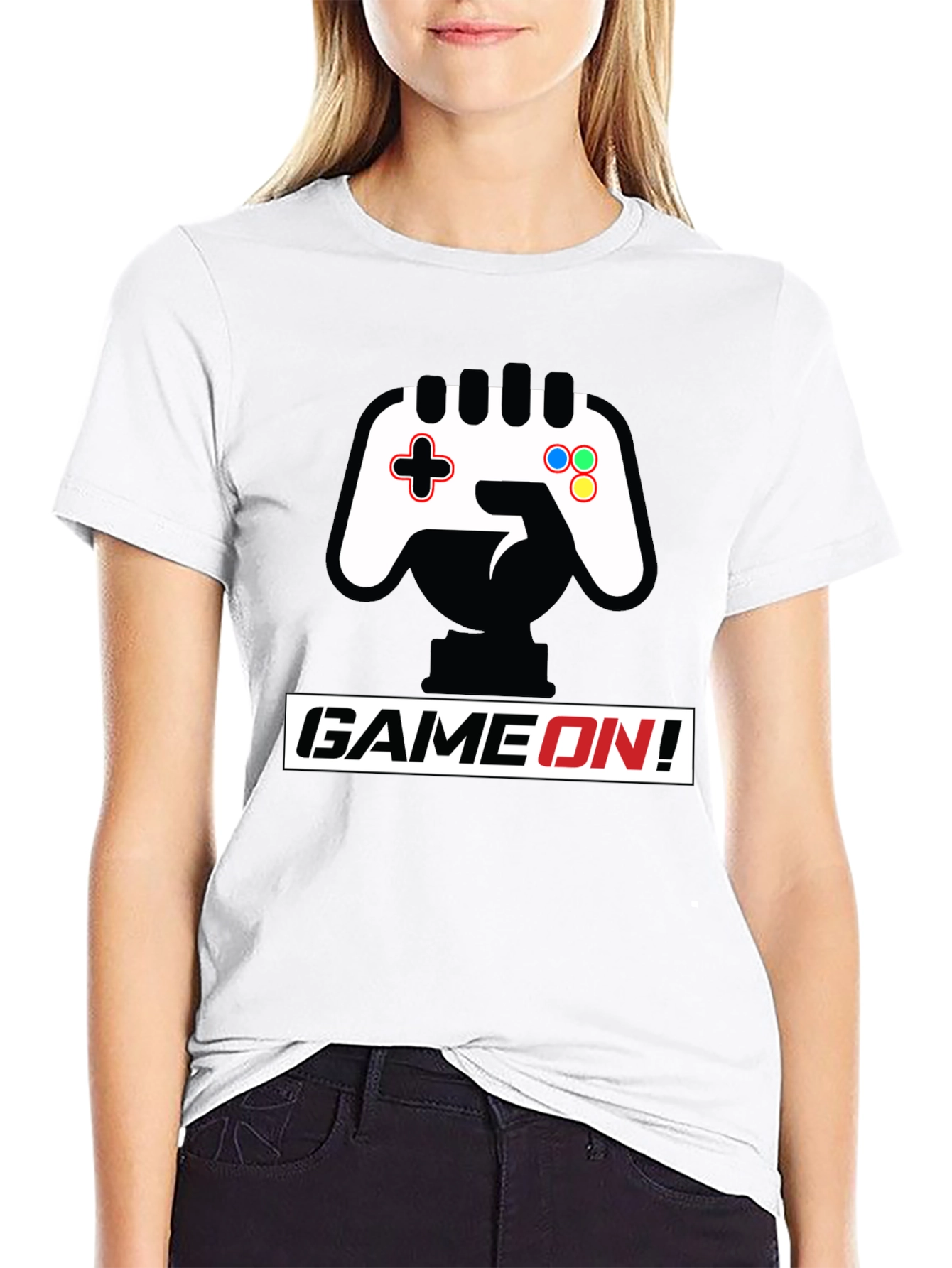 Game On Black T-Shirt - Controller Graphic