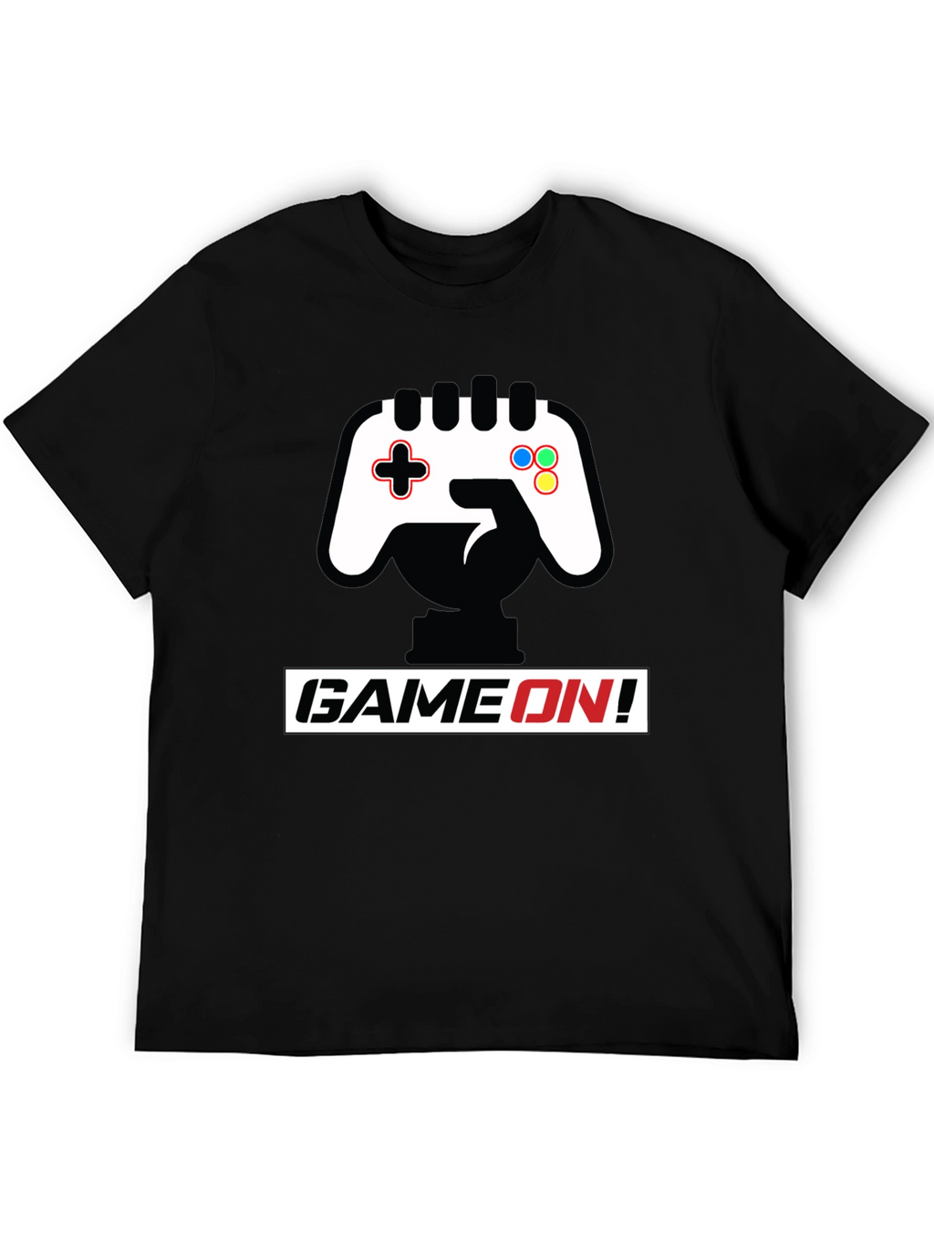 Game On Black T-Shirt - Controller Graphic