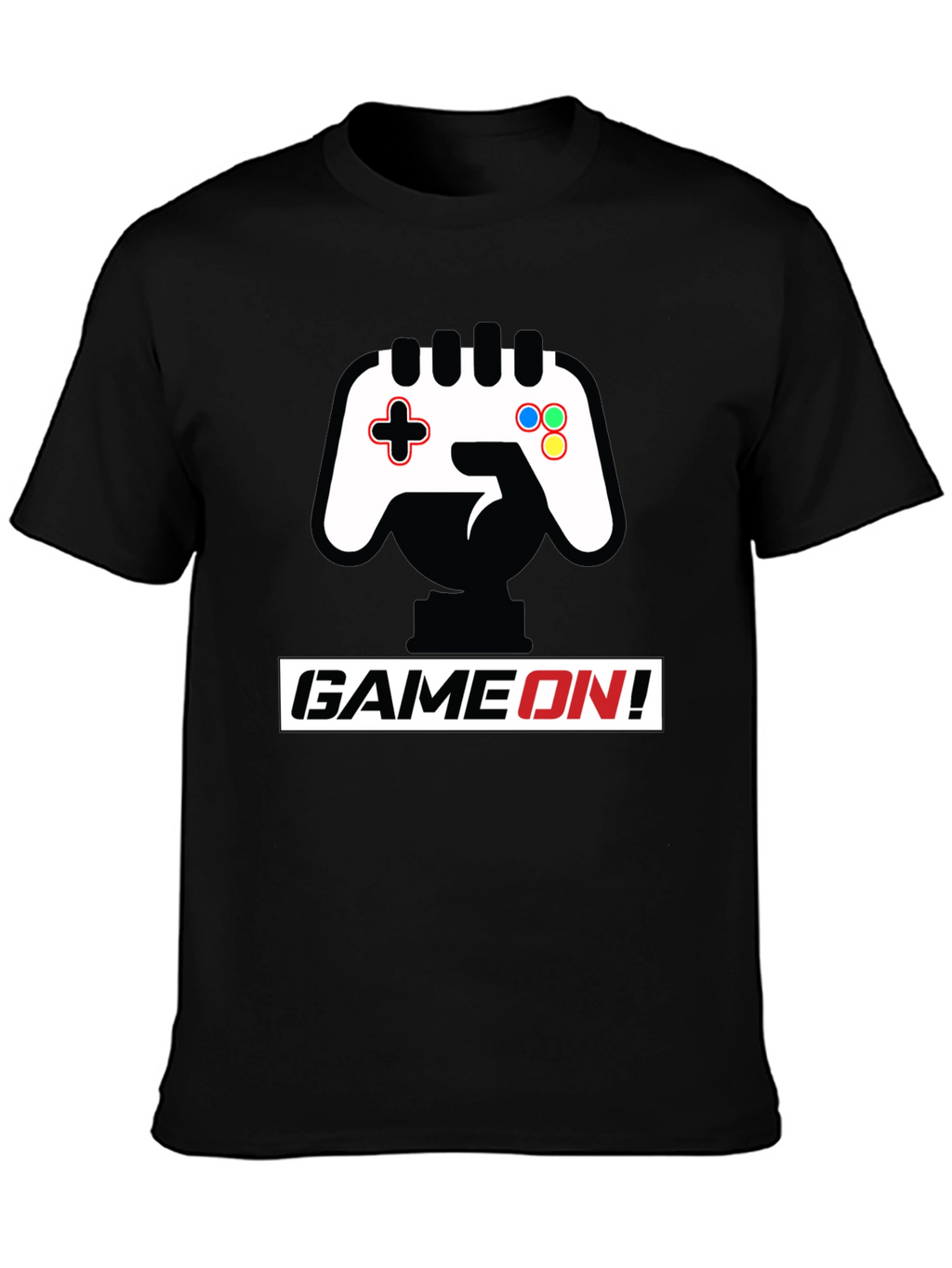 Game On Black T-Shirt - Controller Graphic