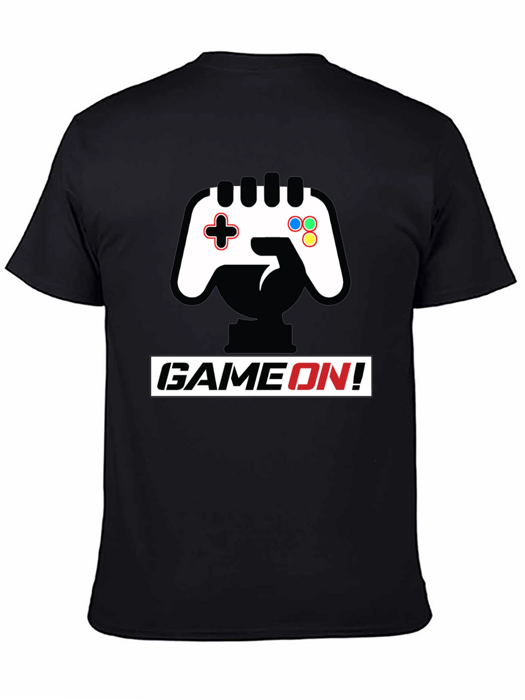 Game On Black T-Shirt - Controller Graphic