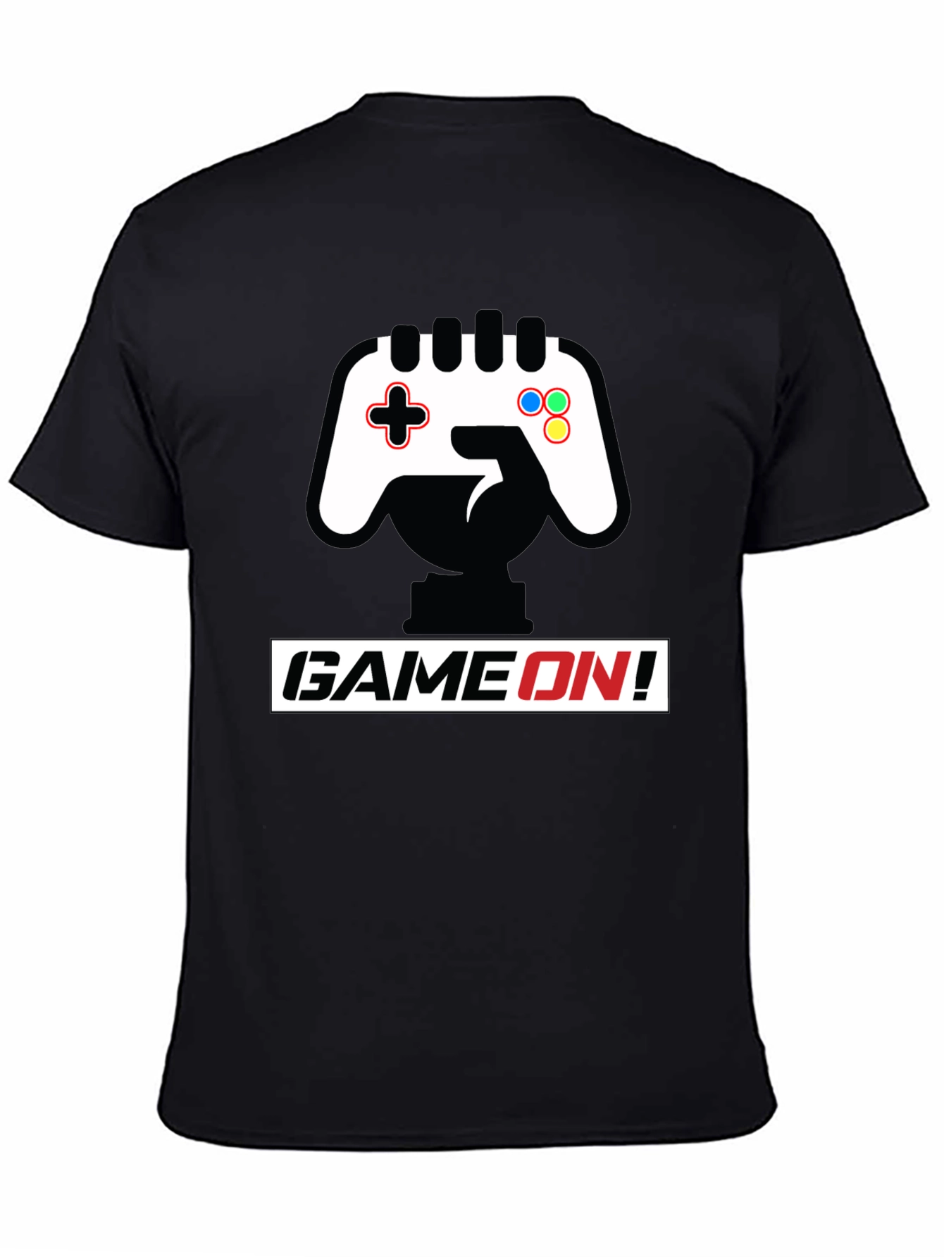 Game On Black T-Shirt - Controller Graphic