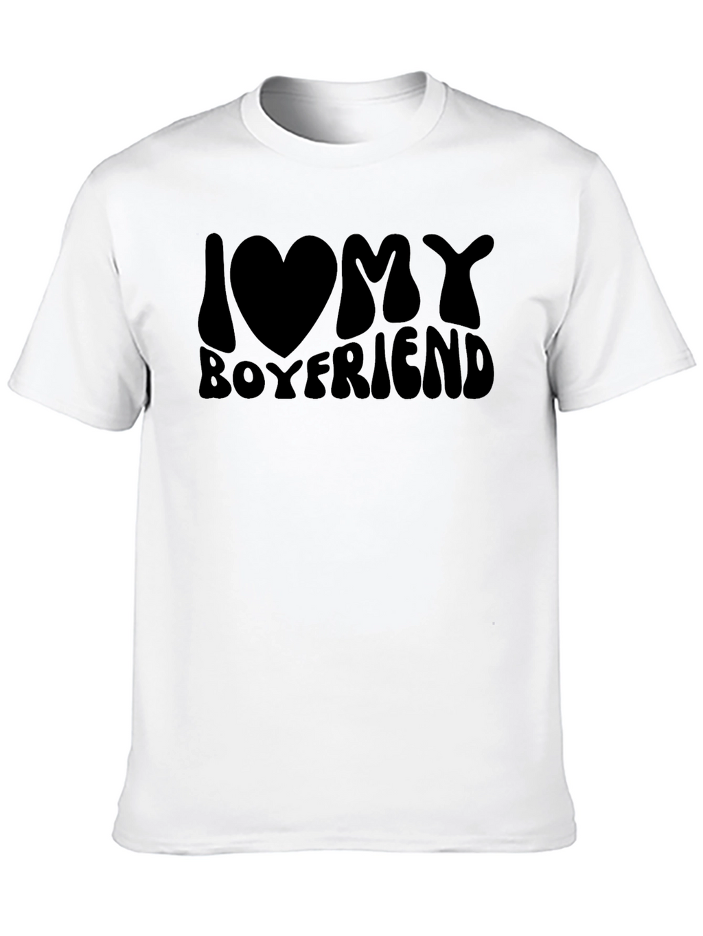 I Love My Boyfriend Graphic Tee - Black