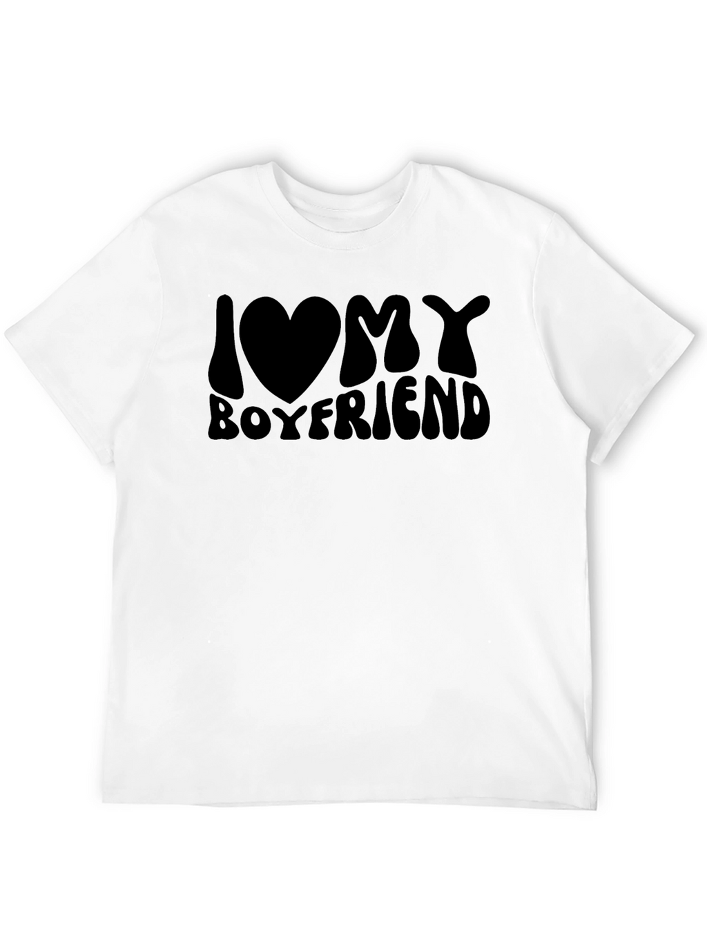 I Love My Boyfriend Graphic Tee - Black