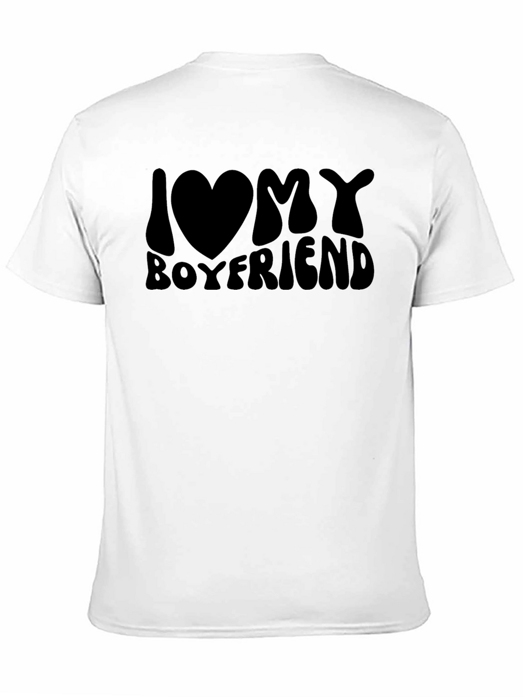 I Love My Boyfriend Graphic Tee - Black