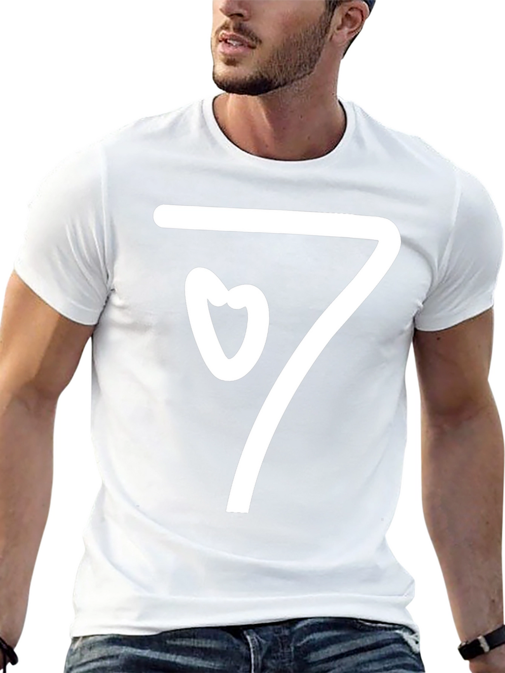 Heart Seven Graphic T-Shirt - Black