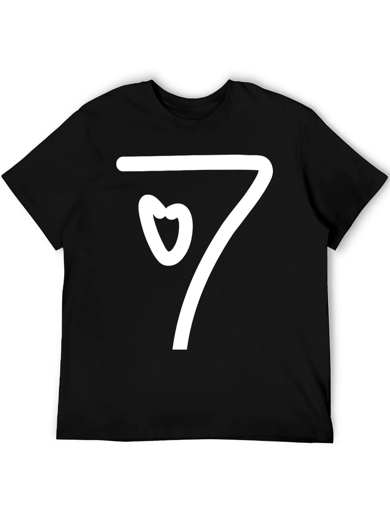 Heart Seven Graphic T-Shirt - Black