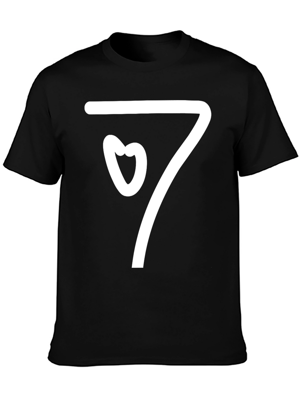Heart Seven Graphic T-Shirt - Black