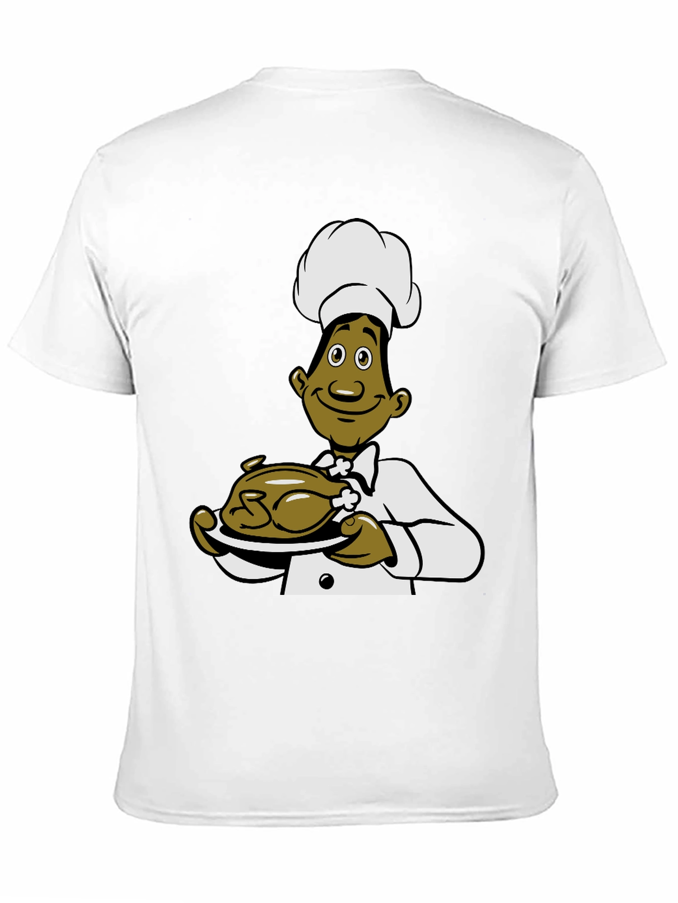Chef Cartoon Black T-Shirt