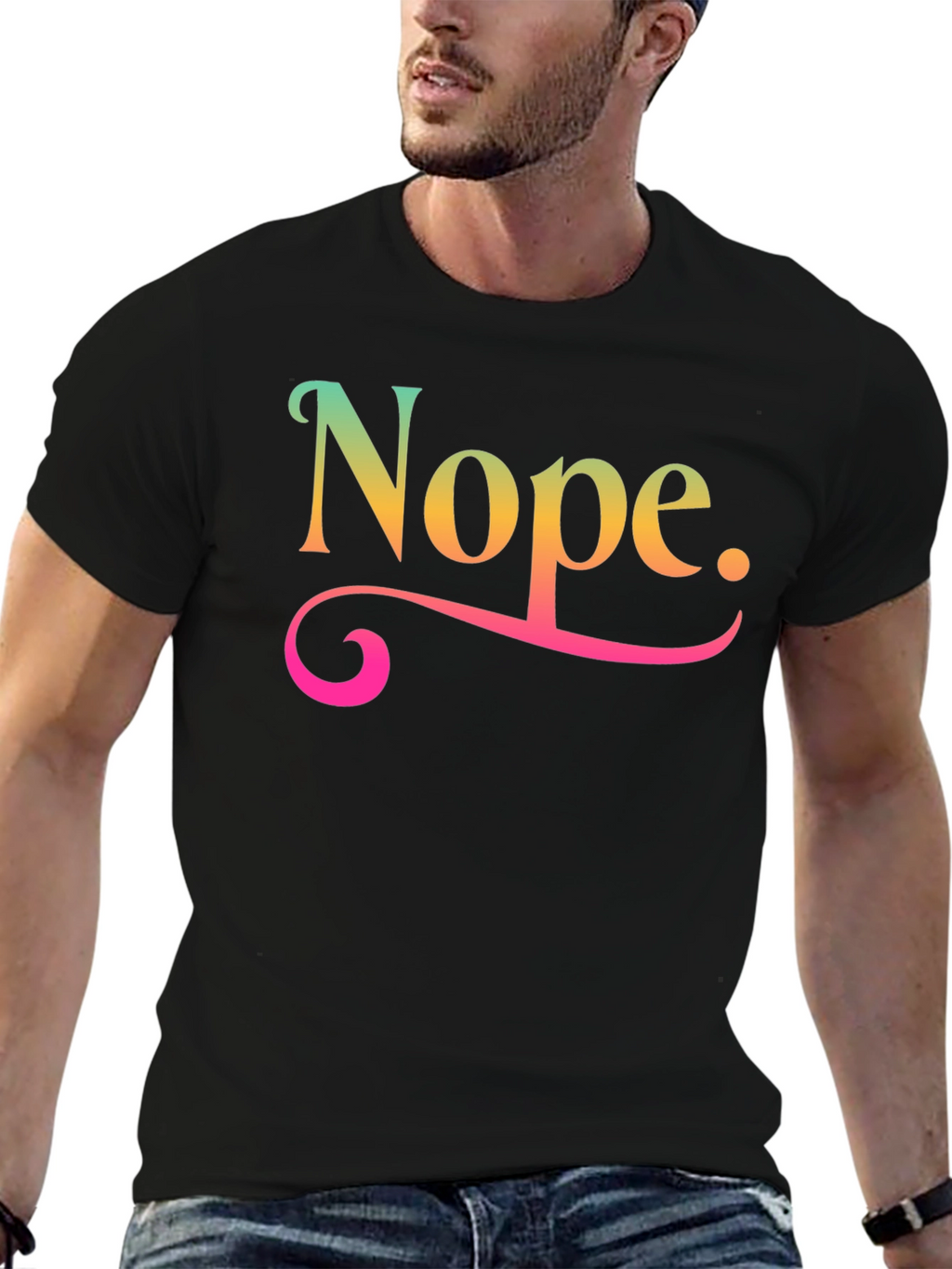 Nope Graphic T-Shirt Funny Sarcastic Tee