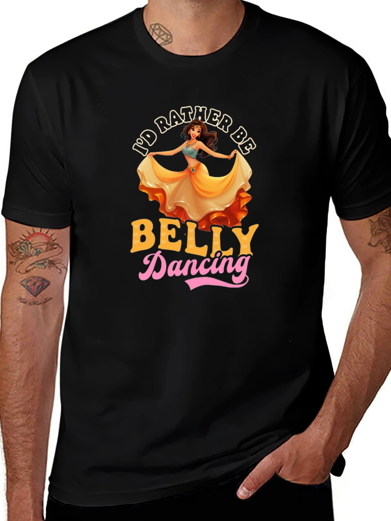 Belly Dancing Graphic Tee - Id Rather Be Dancing T-Shirt