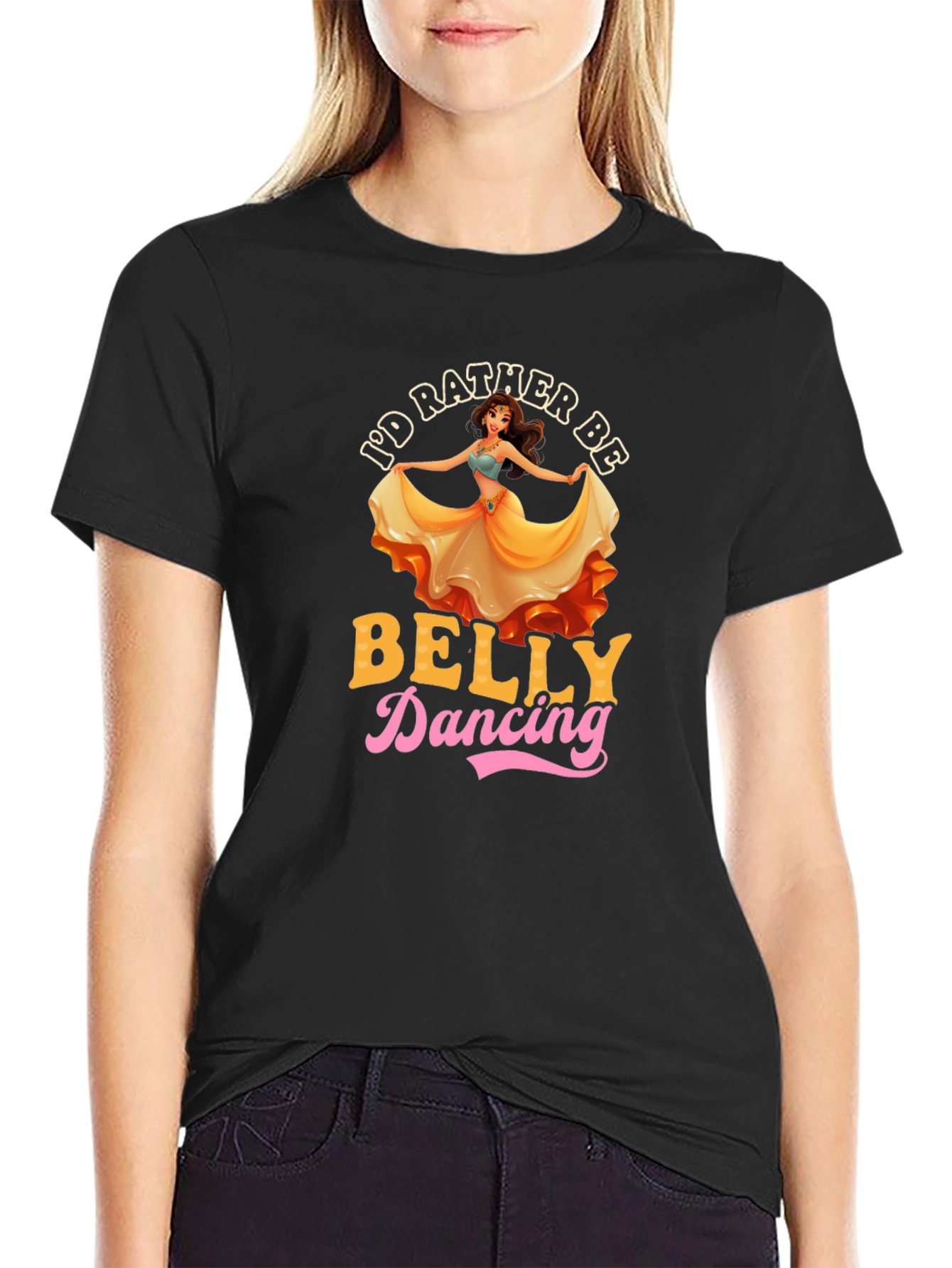 Belly Dancing Graphic Tee - Id Rather Be Dancing T-Shirt