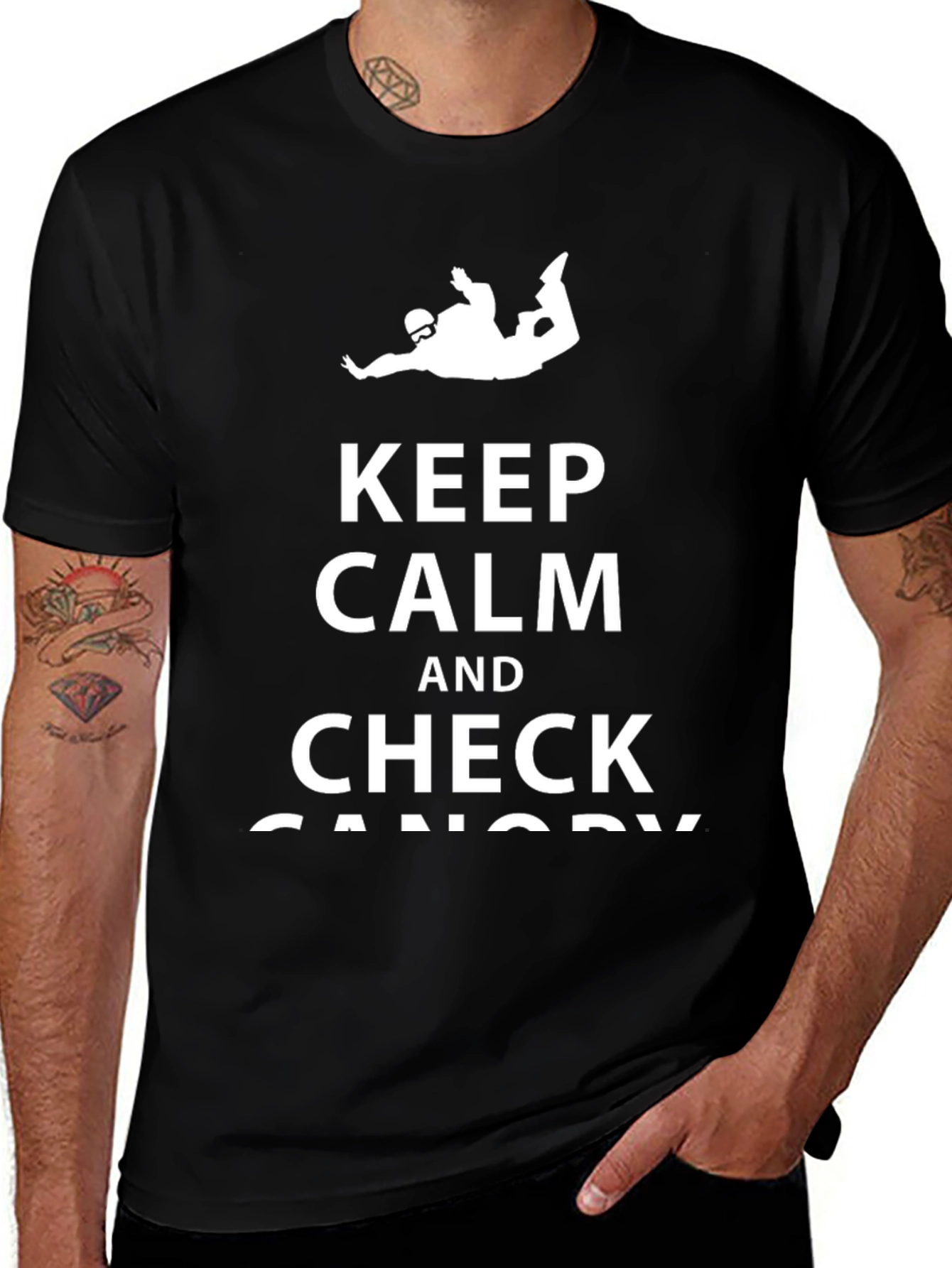 Keep Calm & Check Canopy Skydiving T-Shirt