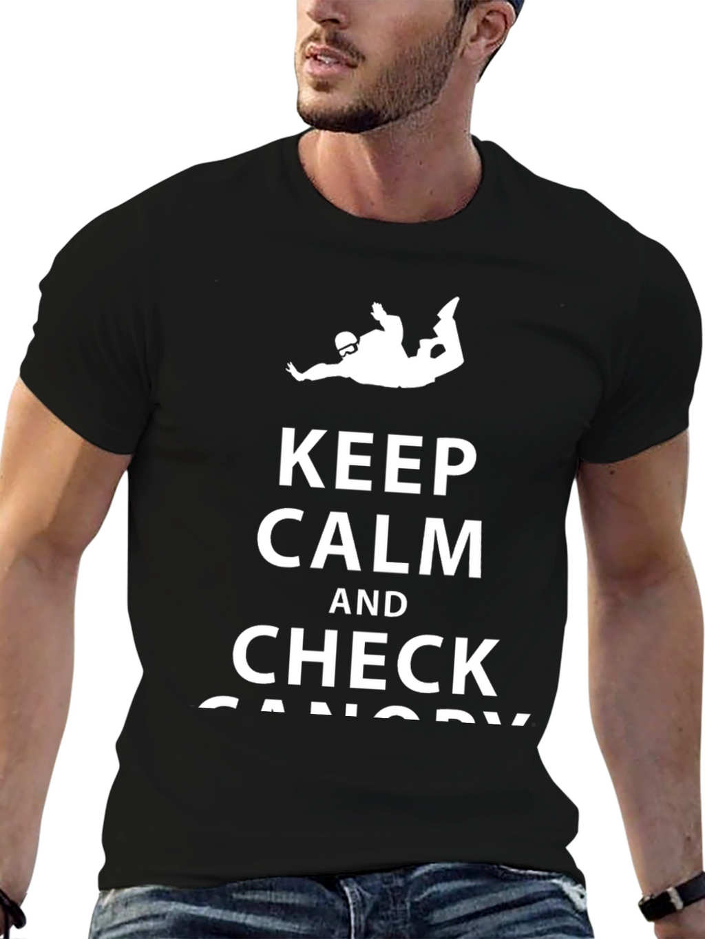 Keep Calm & Check Canopy Skydiving T-Shirt