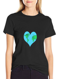 Earth Heart Graphic Tee - Black