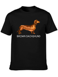 Brown Dachshund Graphic T-Shirt