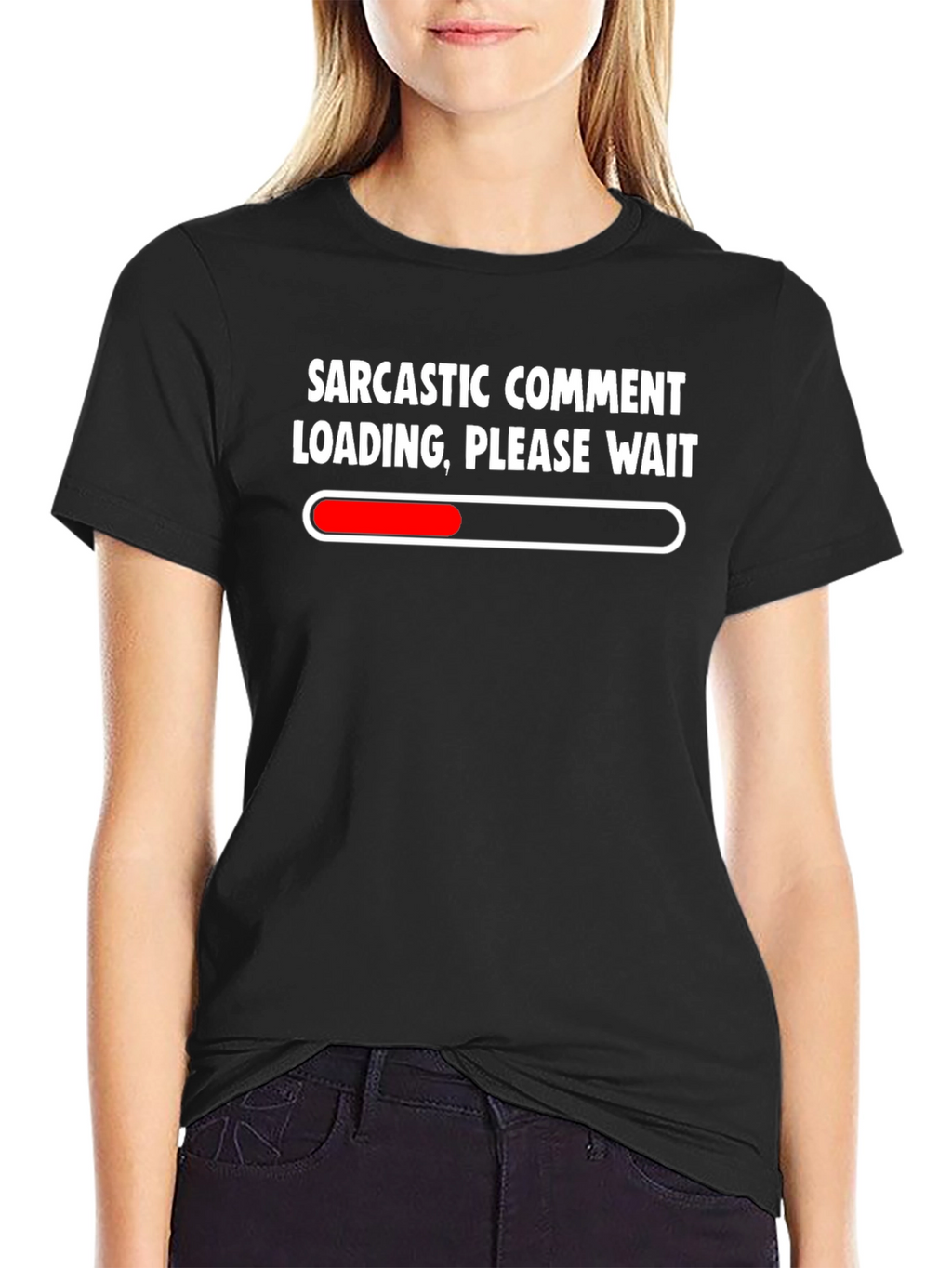 Sarcastic Comment Loading Black T-Shirt